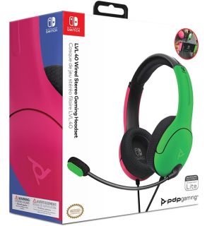 Cuffie Gaming Stereo LVL40 (Rosa/Verde